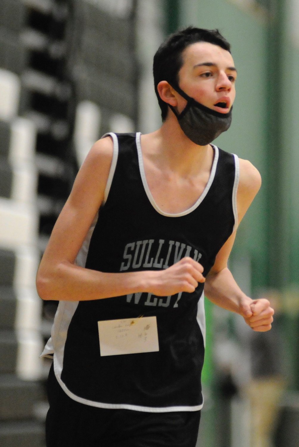 Sullivan West’s Landen Volpe was a member of the Bulldogs team that placed second in the boys’ varsity 1,600 meter run.
